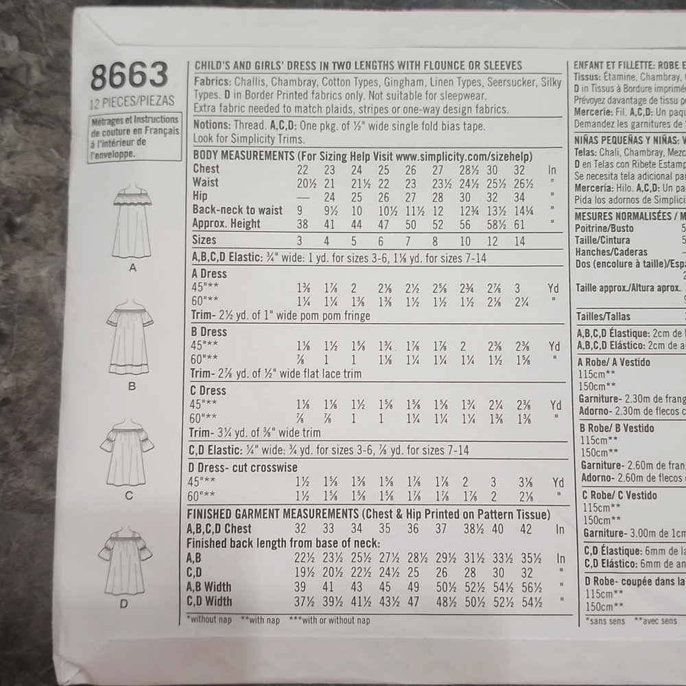 4 Simplicity Sewing Patterns - Picture 5 of 9